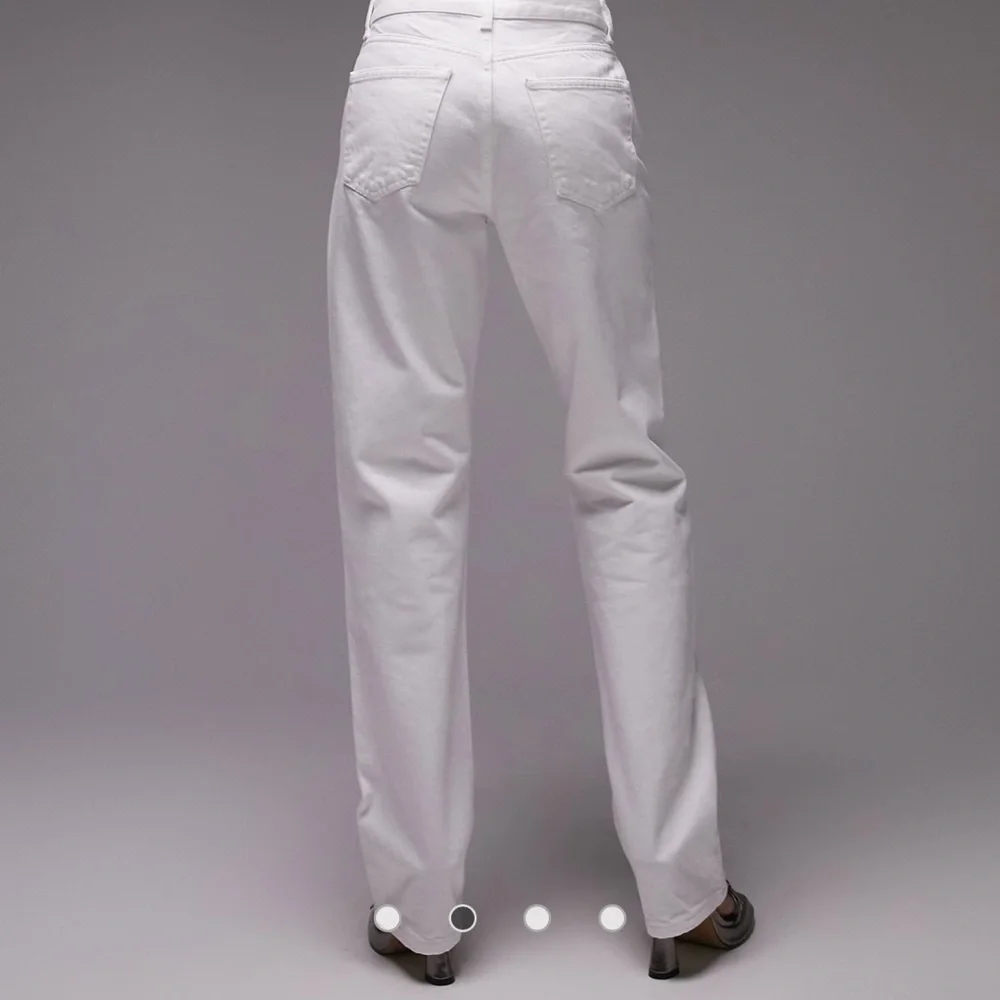 Topshop Dad Jean in White Denim